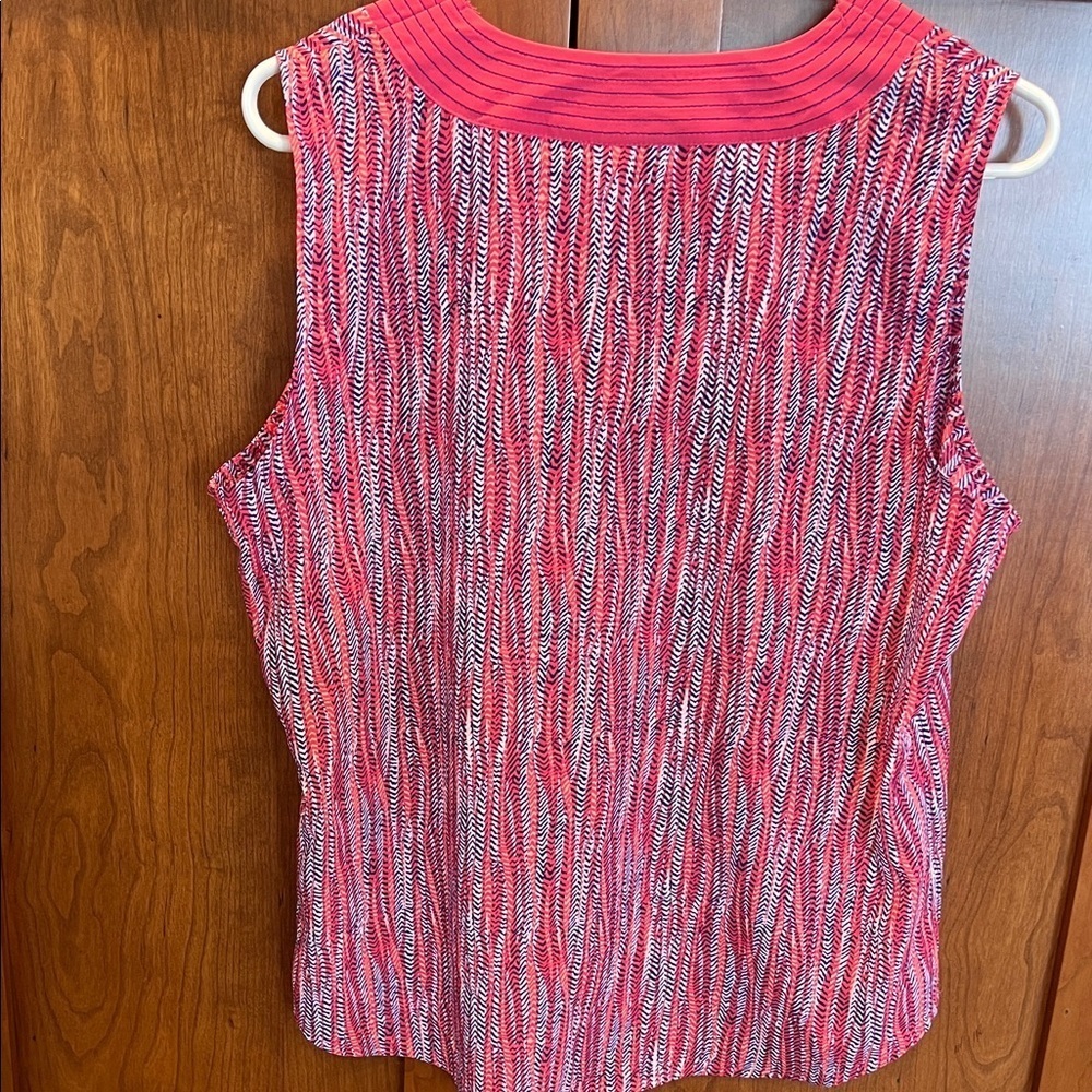 Liz Claiborne Vibrant Pink and Blue Tank Top - Picture 3 of 6
